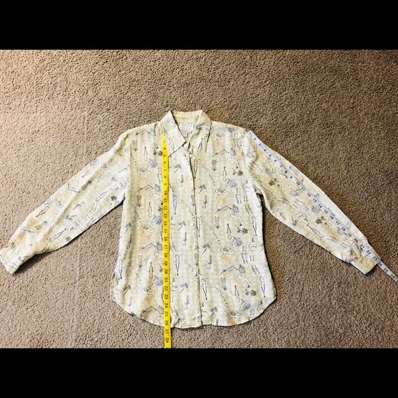 Tess Elizabeth O’bert 100% Silk Blouse size S Romantic Lovely - Picture 2 of 12